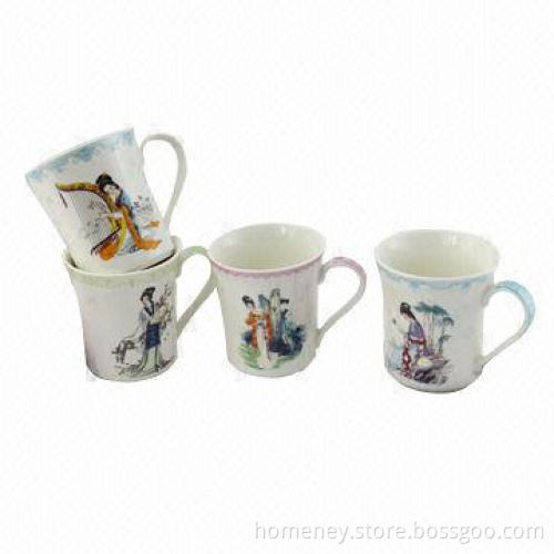 HNM0112354 ceramic mugs with decal decorations, dishwasher and microwave safe